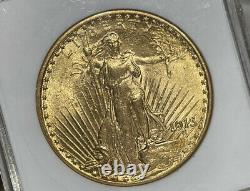 1913 ANACS MS61 $20 Gold Double Eagle Saint Gaudens