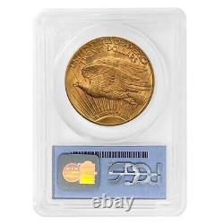 1913 D $20 Gold Saint Gaudens Double Eagle Coin PCGS MS 63