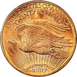 1913-D $20 PCGS/CAC MS64 Better Date Saint Gaudens Double Eagle Gold Coin