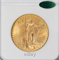 1913 D $20 Saint Gaudens Gold Double Eagle NGC MS 63 & CAC approved