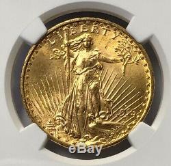 1913 D $20 Saint Gaudens Gold Double Eagle NGC MS64+ Frosty Rich Gold example PQ