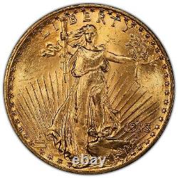1913 D $20 St. Gaudens Double Eagle MS64+ CAC