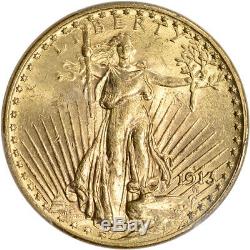 1913-D US Gold $20 Saint-Gaudens Double Eagle PCGS MS62