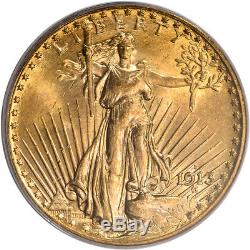 1913-D US Gold $20 Saint-Gaudens Double Eagle PCGS MS64