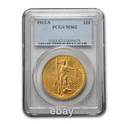 1913-S $20 Saint-Gaudens Gold Double Eagle MS-62 PCGS SKU#80057