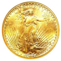 1913-S Saint Gaudens Gold Double Eagle $20 NGC MS61 (BU UNC) $4,500 Value