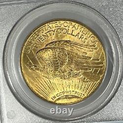 1914-S $20 Saint Gaudens Pre-33 Gold Double Eagle PCGS MS63 Flashy Bright Gold
