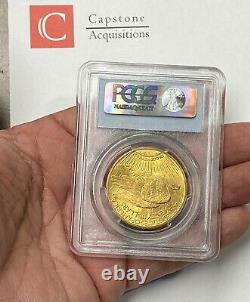 1914-S $20 Saint Gaudens Pre-33 Gold Double Eagle PCGS MS64 Blazing Orange Gold
