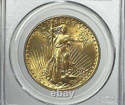 1914-S $20 Saint Gaudens Pre-33 Gold Double Eagle PCGS MS65 Blazing Yellow Gold