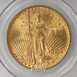 1914 S PCGS MS64 $20 St Gaudens Double Eagle Gold Nice Strike & Luster I-9886