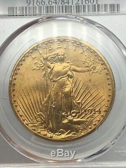 1914-S PCGS MS64 Gold $20 Saint Gaudens Double Eagle