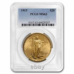 1915 $20 Saint-Gaudens Gold Double Eagle MS-63 PCGS SKU #23053