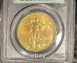 1915 PCGS MS61 $20 Gold Saint Gaudens Double Eagle Old Green Holder