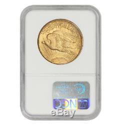 1915-S $20 Gold Saint Gaudens NGC MS64 San Francisco Double Eagle Twenty Dollars