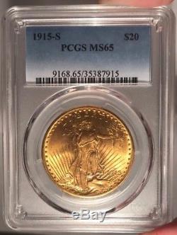 1915-S $20 PCGS MS 65 St. Gauden's Gold Double Eagle