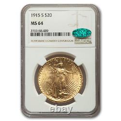 1915-S $20 Saint-Gaudens Gold Double Eagle MS-64 NGC CAC SKU#115929
