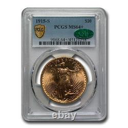 1915-S $20 Saint-Gaudens Gold Double Eagle MS-64+ PCGS CAC SKU#176334