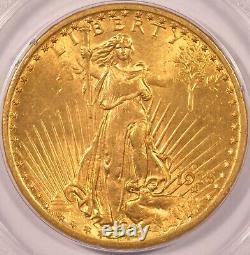 1915-S $20 Saint Gaudens Gold Double Eagle PCGS MS62 Rattler Pre-1933 Gold