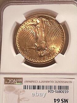 1915-S $20 gold Saint Gaudens Double Eagle NGC MS64 (looks 65)