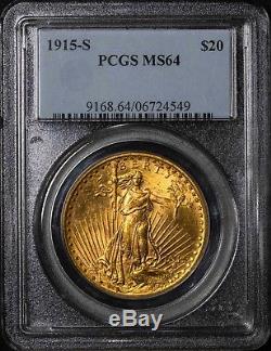1915 S PCGS MS64 St. Gaudens $20 Gold Double Eagle Item# M4026