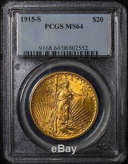 1915 S PCGS MS64 St. Gaudens $20 Gold Double Eagle Item# M4027