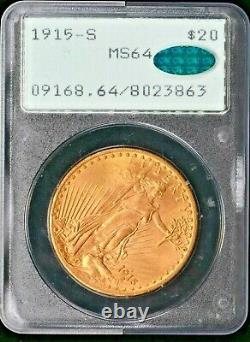 1915-S Saint-Gaudens Twenty Dollar Double Eagle PCGS MS 64 CAC Witter Coin