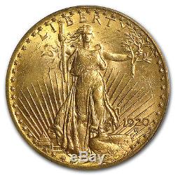 1920 $20 Saint-Gaudens Gold Double Eagle MS-62 PCGS SKU #41101