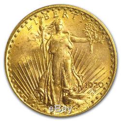 1920 $20 Saint-Gaudens Gold Double Eagle MS-64 PCGS