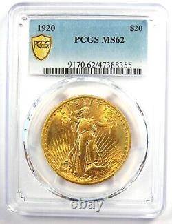 1920 Saint Gaudens Gold Double Eagle $20 1920-P Certified PCGS MS62 (BU UNC)