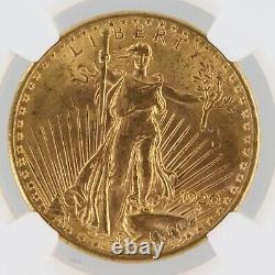 1920 Saint Gaudens NGC MS63+ $20 Double Eagle Philadelphia Minted Gold Coin