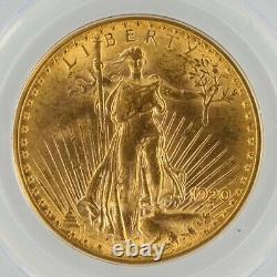 1920 Saint Gaudens PCGS MS63 $20 Double Eagle Philadelphia Minted Tough Date