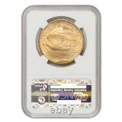1922 $20 Gold Saint Gaudens Double Eagle NGC MS64 choice graded Philadelphia