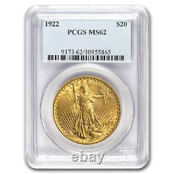 1922 $20 Saint-Gaudens Gold Double Eagle MS-62 PCGS SKU #1578