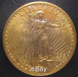 1922 $20 St. Gaudens Double Eagle Gold Coin