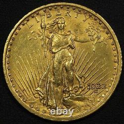 1922 $20 Twenty Dollar St Gaudens Gold Double Eagle Cleaned