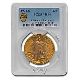1922-S $20 Saint-Gaudens Gold Double Eagle MS-64 PCGS SKU#67054