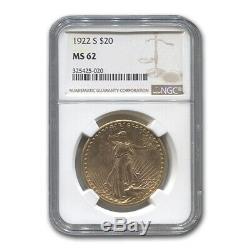 1922-S $20 St. Gaudens Gold Double Eagle MS-62 NGC SKU#149605