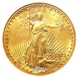 1922-S Saint Gaudens Gold Double Eagle $20 Coin Certified ANACS XF45 (EF45)