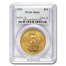 1923 $20 Saint-Gaudens Gold Double Eagle MS-65 PCGS SKU #73543