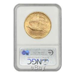 1923 $20 Saint Gaudens NGC MS64 Choice Gold Double Eagle graded coin