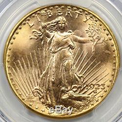 1923-D Saint Gaudens Double Eagle Gold $20 MS 64 PCGS Secure