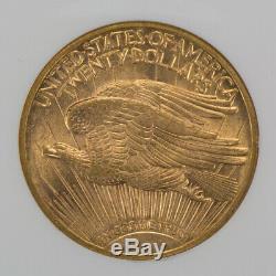 1923 G$20 Saint-gaudens Gold Double Eagle Ngc Ms 62 Lot#n224
