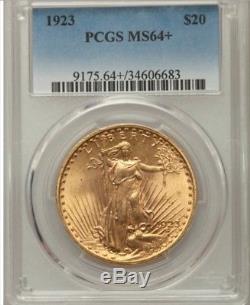 1923 Saint Gaudens Gold $20 Double Eagle Pcgs Ms 64 + Plus