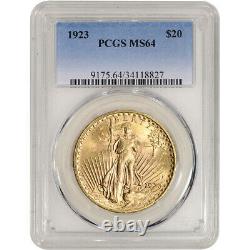 1923 US Gold $20 Saint-Gaudens Double Eagle PCGS MS64