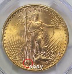 1924 $20 Gold Coin St Saint Gaudens Double Eagle PCGS MS65