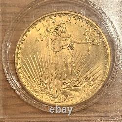 1924 $20 Gold Dollar St Gaudens Double Eagle High Grade Uncirculated