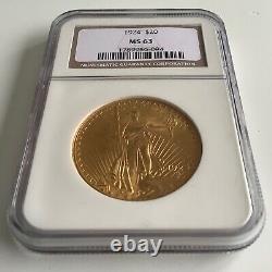1924 $20 Gold Double Eagle St. Gaudens NGC Graded MS 63