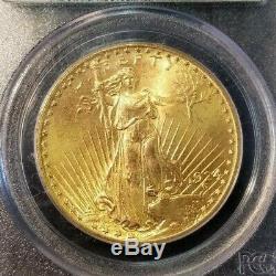 1924 $20 Gold Double Eagle St Gaudens Pcgs Ms 63 Early Gen Green Label