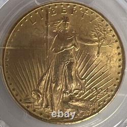 1924 $20 Gold Saint Gaudens PCGS MS65 Gem Graded Philadelphia Double Eagle Coin