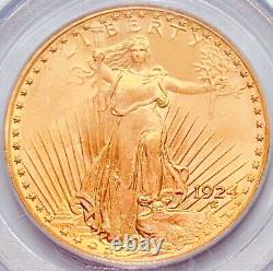1924 $20 Gold Saint Gaudens PCGS MS66 Double Eagle 359346